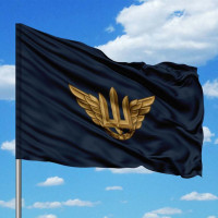 Прапор Повітряні Сили Емблема синій
